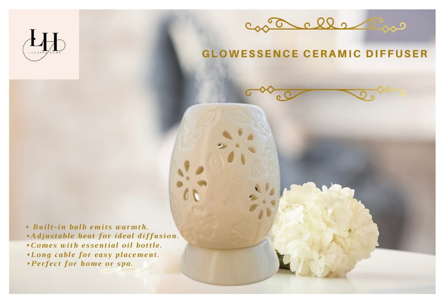 GlowEssence Ceramic Diffuser- Style Meets Relaxation