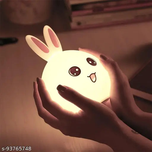 Silicone Open Eye Bunny Touch Lamp