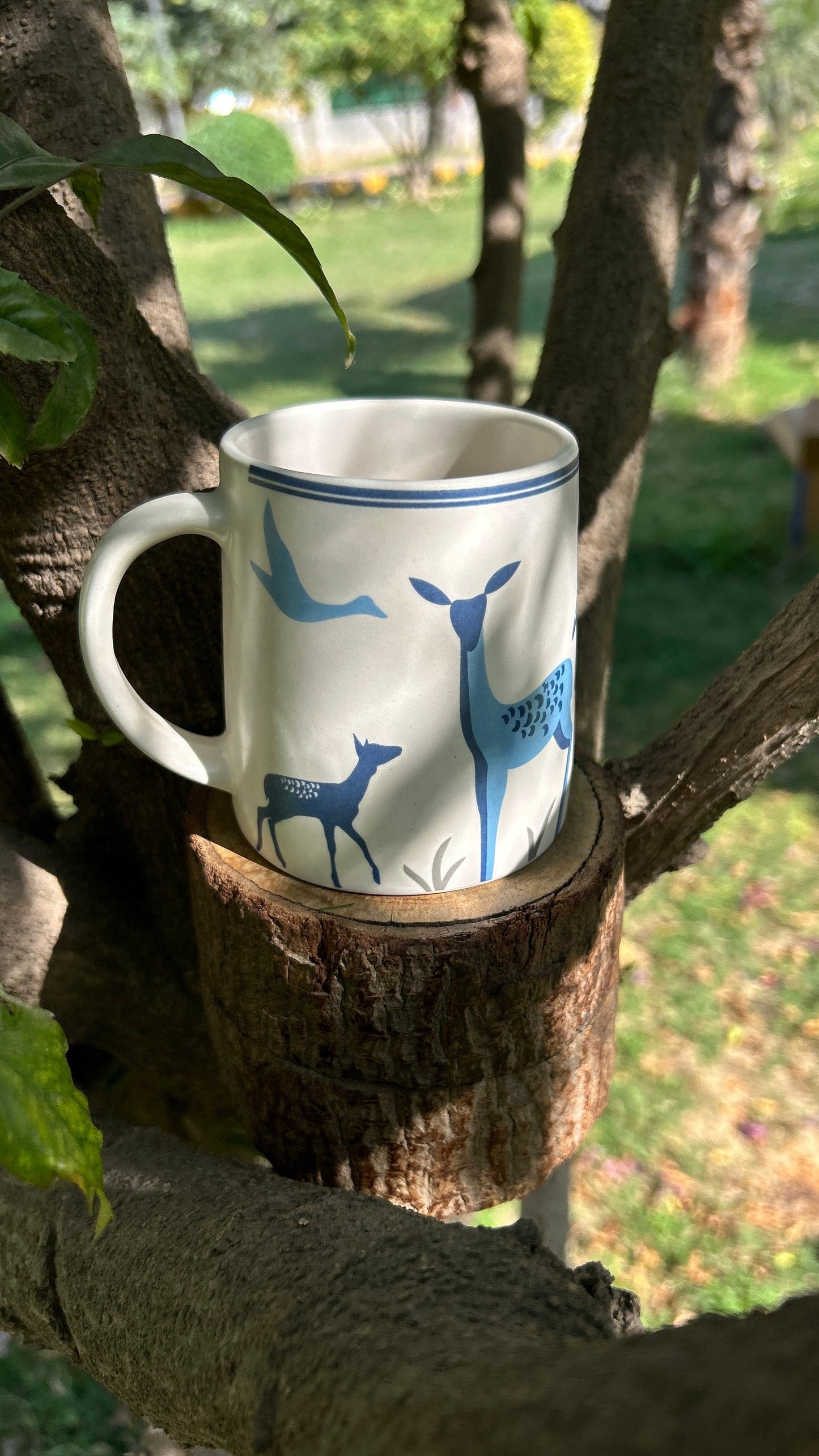 Blue deer coffee mugs (1 mug)