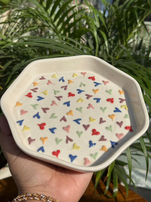 Rainbow Heart Snack Plate