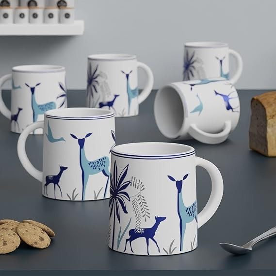 Blue deer coffee mugs (1 mug)
