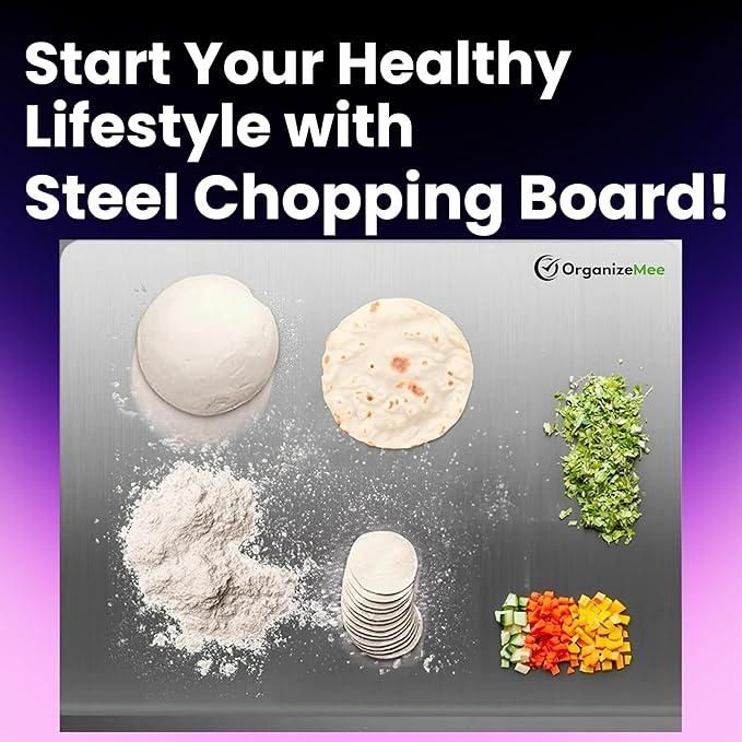 EdgeCut Pro Stainless Steel Chopping Board
 (35x31cm)