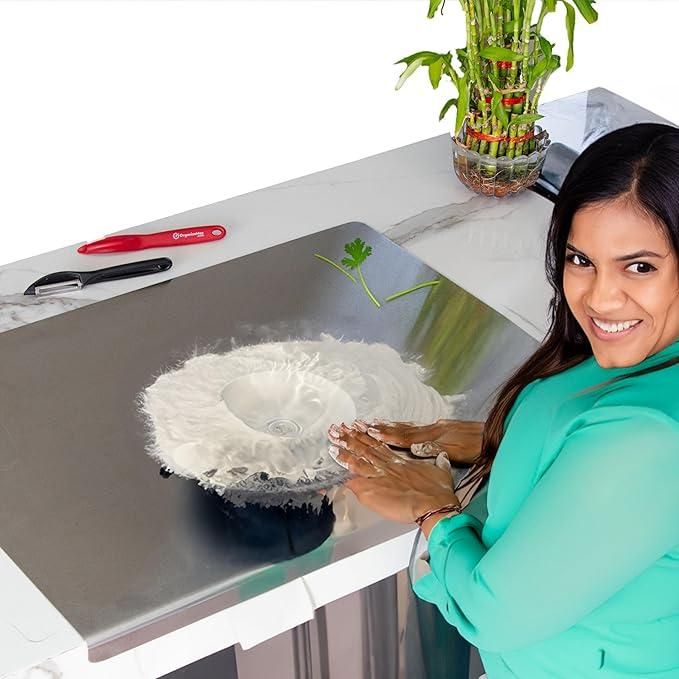 EdgeCut Pro Stainless Steel Chopping Board
 (35x31cm)