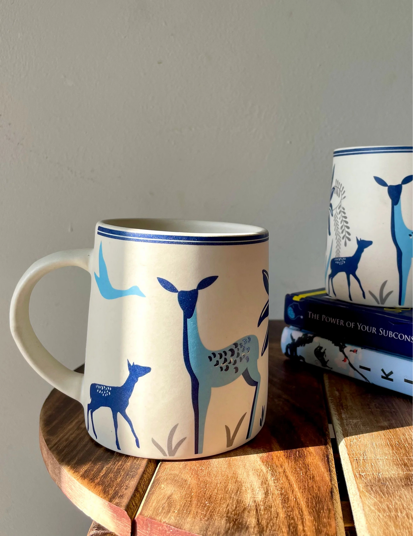 Blue deer coffee mugs (1 mug)