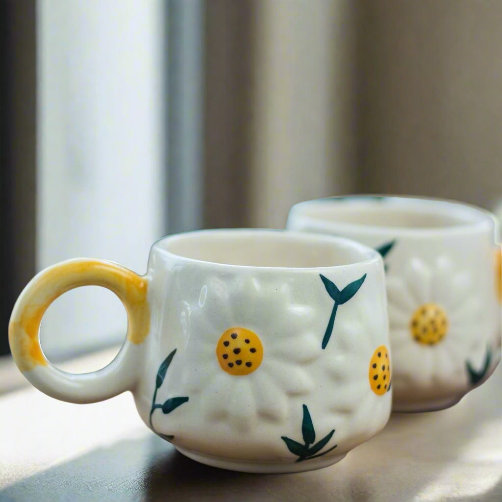 Cozy Daisy Mug and Saucer