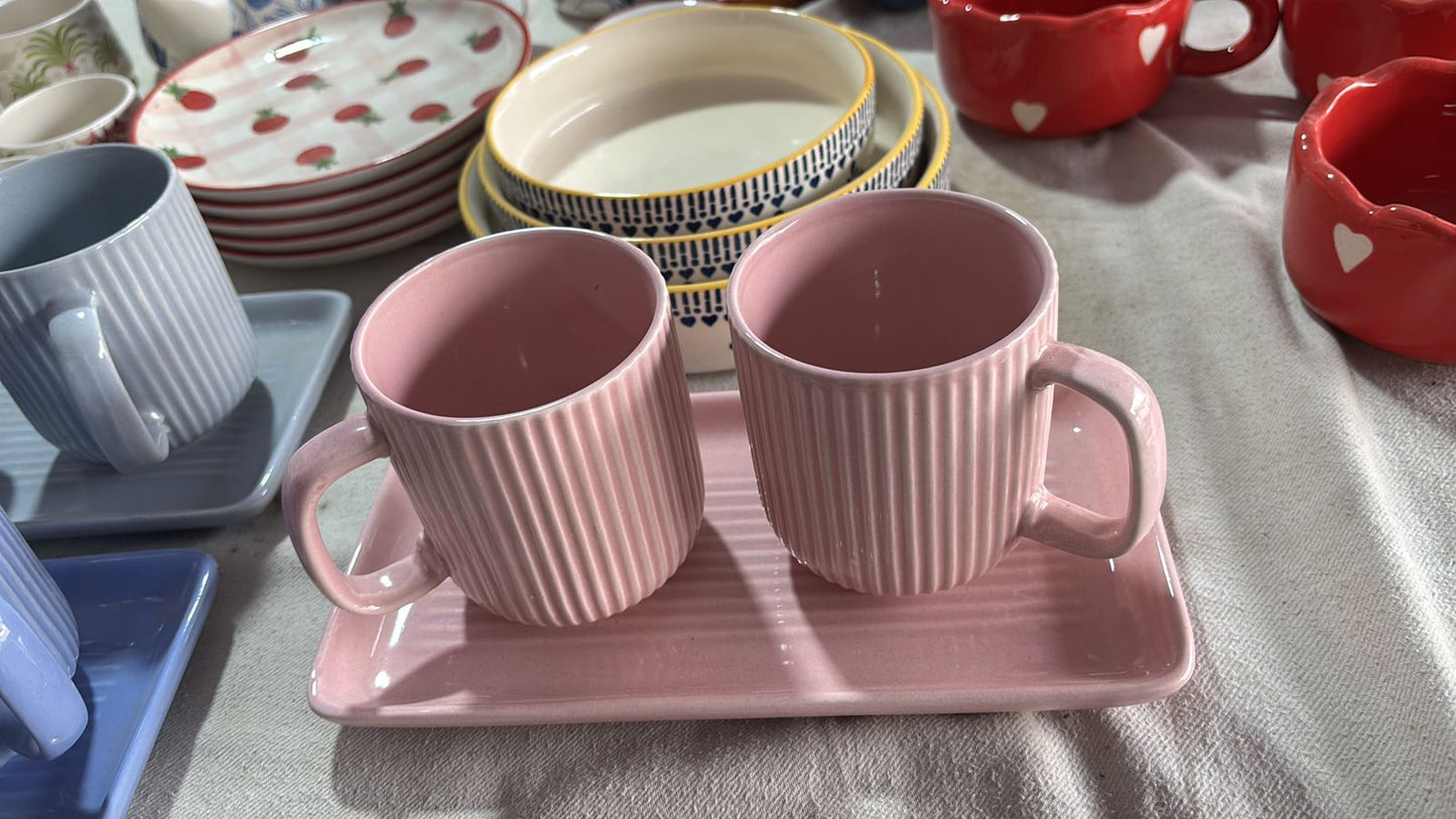 Warm vibes mug combo with tray