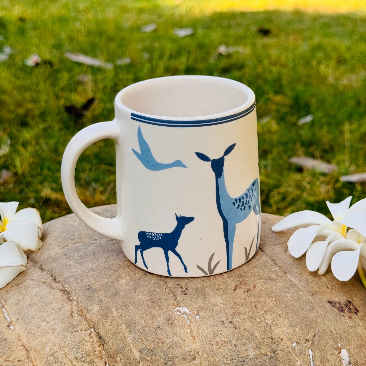 Blue deer coffee mugs (1 mug)