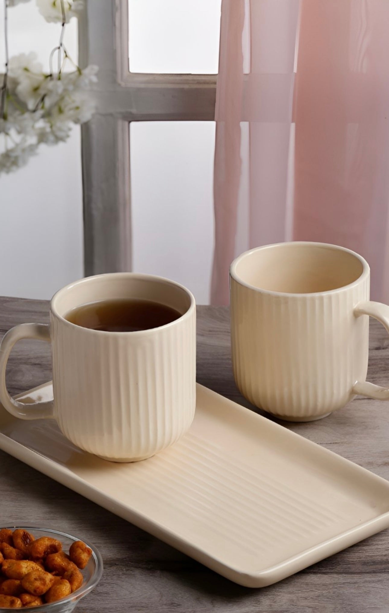 Warm Vibes mug with tray