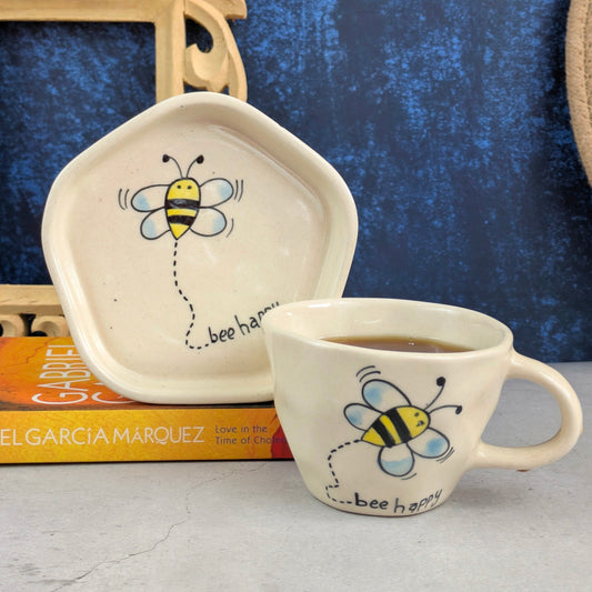 Bee Happy Cup And Saucer