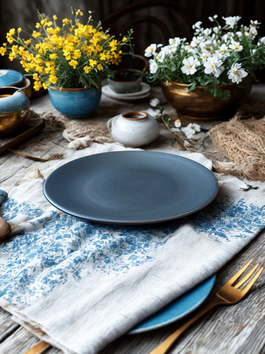 Matte Black Dinner Plate