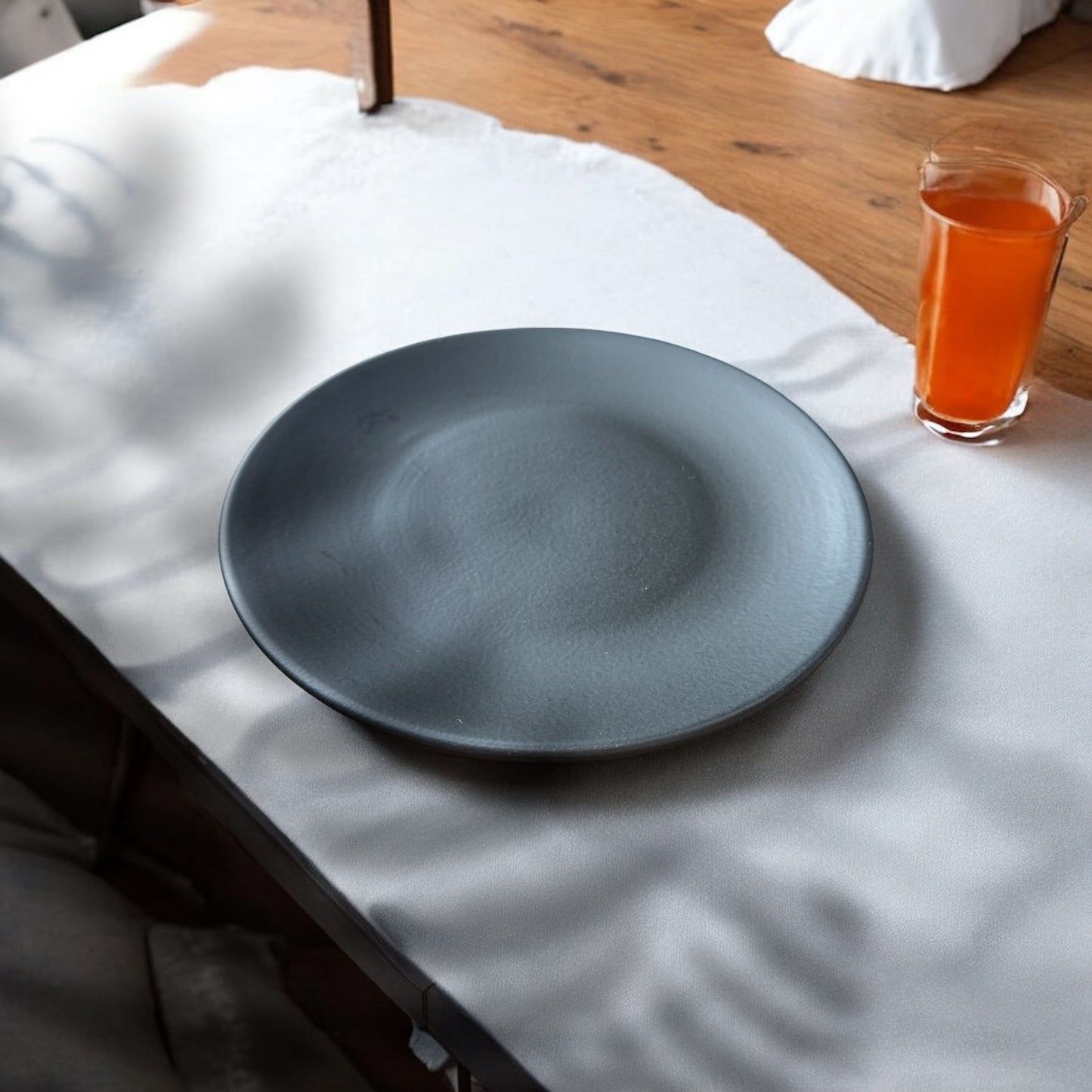 Matte Black Dinner Plate